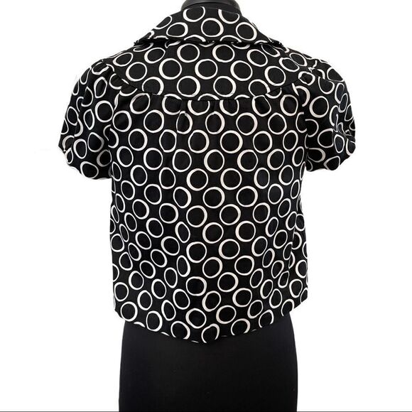 NY Collection Crop Circle Print Blazer Sz S - Picture 5 of 11